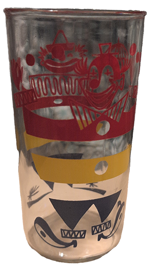 Mid-Century Clown Glass